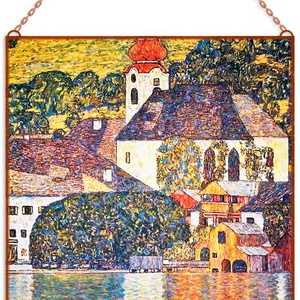 Gustav Klimt - Lago di Garda, Otthon & Életmód, Dekoráció, Kép & Falikép, Üvegkép, Üvegművészet, MESKA