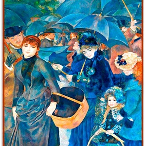 Renoir-Umbrellas (üvegkép) - otthon & életmód - dekoráció - kép & falikép - fából készült kép - Meska.hu