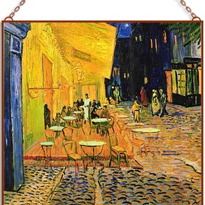 Van Gogh-Éjszakai kávéház (üvegkép), Otthon & Életmód, Dekoráció, Kép & Falikép, Üvegkép, Üvegművészet, MESKA