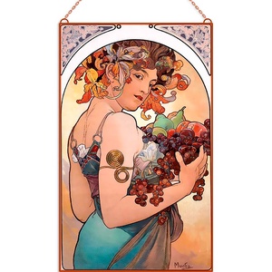 Alfons Mucha - Gyümölcs, Otthon & Életmód, Dekoráció, Kép & Falikép, Üvegkép, Üvegművészet, MESKA