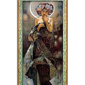 Alfons Mucha-Csillagok (garnitúra) - otthon & életmód - dekoráció - kép & falikép - üvegkép - Meska.hu