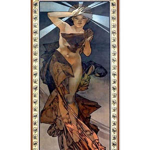 Alfons Mucha-Csillagok (garnitúra) - otthon & életmód - dekoráció - kép & falikép - üvegkép - Meska.hu