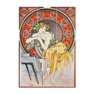 Alfons Mucha - Festészet kerámia mozaik - otthon & életmód - dekoráció - kép & falikép - táblakép - Meska.hu
