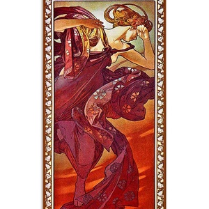 Alfons Mucha-Csillagok (garnitúra) - otthon & életmód - dekoráció - kép & falikép - üvegkép - Meska.hu