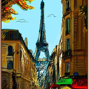 Paris, Otthon & Életmód, Dekoráció, Kép & Falikép, Üvegkép, Üvegművészet, MESKA