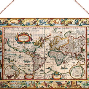 Antique Map, Otthon & Életmód, Dekoráció, Kép & Falikép, Üvegkép, Üvegművészet, MESKA