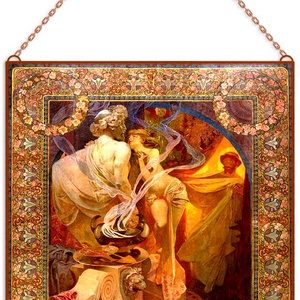 Mucha - Quo Vadis, Otthon & Életmód, Dekoráció, Kép & Falikép, Üvegkép, Üvegművészet, Festészet, MESKA