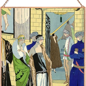 Art Deco stílusú üvegkép, Otthon & Életmód, Dekoráció, Kép & Falikép, Üvegkép, Üvegművészet, MESKA