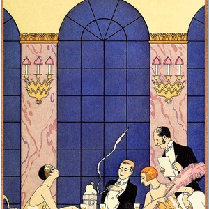 Art Deco stílusú üvegkép, Otthon & Életmód, Dekoráció, Kép & Falikép, Üvegkép, Üvegművészet, MESKA