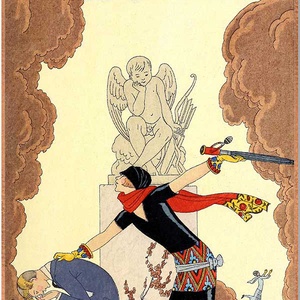 Art Deco stílusú üvegkép, Otthon & Életmód, Dekoráció, Kép & Falikép, Üvegkép, Üvegművészet, MESKA