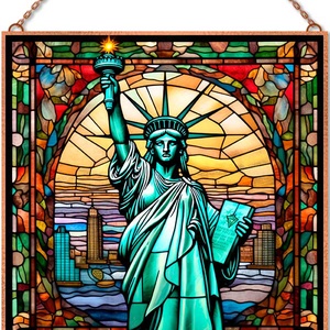 New York - Ólomüveg stílusú üvegkép, Otthon & Életmód, Dekoráció, Kép & Falikép, Üvegkép, Üvegművészet, MESKA