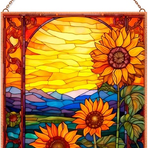 Virág - Ólomüveg stílusú üvegkép, Otthon & Életmód, Dekoráció, Kép & Falikép, Üvegkép, Üvegművészet, MESKA