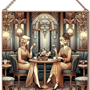 Kávészünet - üvegkép, Otthon & Életmód, Dekoráció, Kép & Falikép, Üvegkép, Üvegművészet, MESKA