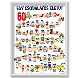 Csodálatos életút 60 év - otthon & életmód - dekoráció - kép & falikép - képkeret - Meska.hu