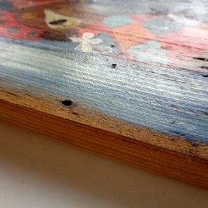 Téli álom  - Rusztikus Fatábla, Vicces Ajándék ötlet - Egyedi Falidísz, Medve, Mackó, Kisegér - otthon & életmód - dekoráció - fali és függő dekoráció - falra akasztható dekor - Meska.hu