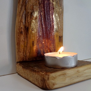 Rusztikus Fa Mécsestartó - Ajándék ötlet - Karácsony, Dekoráció, Angyal, Tündér, Gyerekszoba - otthon & életmód - dekoráció - fali és függő dekoráció - függődísz - Meska.hu