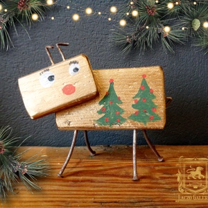 Bronz Béni - Rusztikus Fa dekoráció - Ajándék ötlet - Karácsony, Dekoráció - Meska.hu