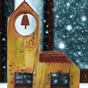 Templom Buksival - Egyedi dekoráció, ajándék ötlet, Gyerekszoba, Karácsony, Kiskutya, Harang - otthon & életmód - dekoráció - fali és függő dekoráció - falra akasztható dekor - Meska.hu