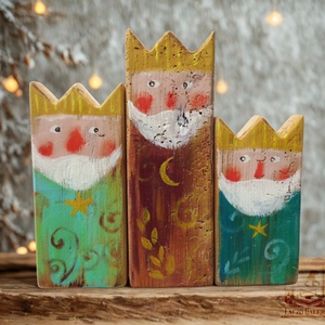 3 Királyok - Rusztikus Festett Fatábla - Falra akasztható - Karácsonyi Ajándék ötlet - Gyerekszoba - Meska.hu