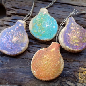 Csillogó Gömbök - Rusztikus Fa - Falra akasztható - Ajándék ötlet - Karácsony, Karácsonyfa dísz - Meska.hu