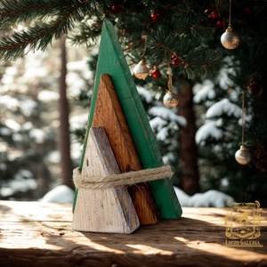 Rusztikus karácsonyfa - Ajándék ötlet - Karácsonyfa dekoráció - Meska.hu