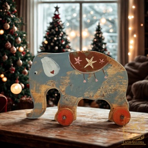 Fáni - Rusztikus Fa Dekoráció - Ajándék ötlet - Gyerekszoba - Elefánt - Meska.hu