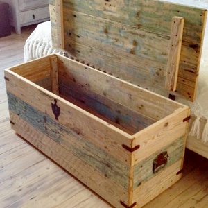 Tricolor nagyméretű láda - Hajóláda, Tároló - otthon & életmód - tárolás & rendszerezés - láda - Meska.hu