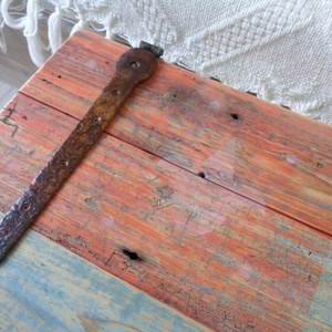 Tricolor nagyméretű láda - Hajóláda, Tároló - otthon & életmód - tárolás & rendszerezés - láda - Meska.hu