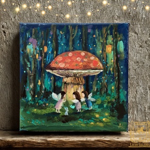 Tündérbál  - Eredeti Akril Festmény Vásznon (Laczó Ágnes kortárs festő/grafikus művész, Művészet, Festmény, Akril, Festészet, Fotó, grafika, rajz, illusztráció, MESKA