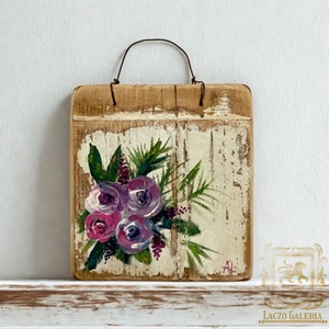 Egy csokor virág - Rusztikus Fatábla, Ajándék ötlet - Egyedi  dekoráció - Valentin-nap - Meska.hu