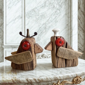 Királymadár és szakácsa - Rusztikus Fa Dekoráció, Ajándék ötlet, Egyedi dísz, Madár- Antik Szilfa - Meska.hu