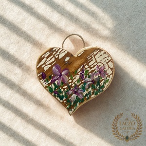 Rusztikus tavasz - Rusztikus Fatábla, Ajándék ötlet - Egyedi Falidísz, Szív, Valentin-nap - Virág - Meska.hu