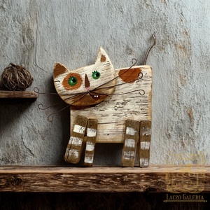 Óbégató - Rusztikus Fatábla, Vicces Ajándék ötlet - Falikép, Egyedi Falidísz, Macska, Cica - Meska.hu