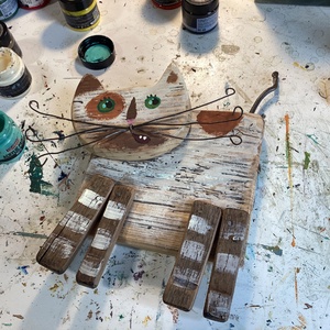 Óbégató - Rusztikus Fatábla, Vicces Ajándék ötlet - Falikép, Egyedi Falidísz, Macska, Cica - otthon & életmód - dekoráció - fali és függő dekoráció - falra akasztható dekor - Meska.hu