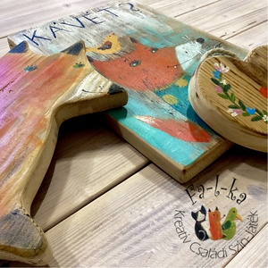 Fa-l-ka - Fesd ki Magad! Kreatív családi foglalkoztató. Rusztikus fatáblák. Ajándék ötlet - Róka - diy (csináld magad) - egységcsomag - Meska.hu