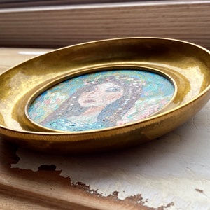 Apró fény - Eredeti Akril festmény, Aranyozott keretben - Szent, Madonna, Angyal - Biblia, Ima, Laczó Ágnes  - művészet - festmény - akril - Meska.hu