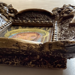 Madonna - Női portré  - Eredeti Akril festmény 19. Század végi neobarokk antik fa keretben - Szent - Laczó Ágnes  - művészet - festmény - akril - Meska.hu