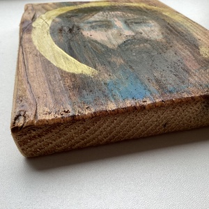 Jézus - Rusztikus Festett Fa, Dekoráció - Falra akasztható - Ajándék ötlet, Jézus, Szent, Vallás, Biblia - otthon & életmód - dekoráció - kép & falikép - fából készült kép - Meska.hu