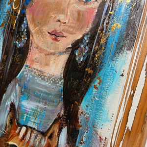 Csillámpor - Rusztikus Fatábla, Egyedi Falikép, Akril Festmény - otthon & életmód - dekoráció - fali és függő dekoráció - falra akasztható dekor - Meska.hu