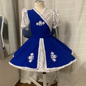 Hímzett, pörgős, egyedi, saját tervezésű alkalmi ruha, Ruha & Divat, Gyerekruha, Ruha, Hímzés, Varrás, MESKA