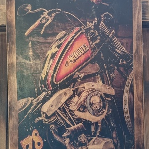 Harley Davidson fakép, Otthon & Életmód, Dekoráció, Dísztárgy, Decoupage, transzfer és szalvétatechnika, MESKA
