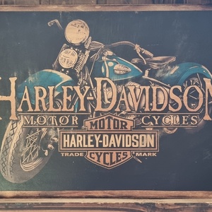 Harley Davidson fakép, Otthon & Életmód, Dekoráció, Dísztárgy, Decoupage, transzfer és szalvétatechnika, MESKA