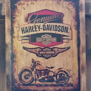 Harley Davidson fakép, Otthon & Életmód, Dekoráció, Dísztárgy, Decoupage, transzfer és szalvétatechnika, MESKA