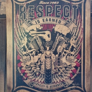 Harley Davidson fakép, Otthon & Életmód, Dekoráció, Dísztárgy, Decoupage, transzfer és szalvétatechnika, MESKA