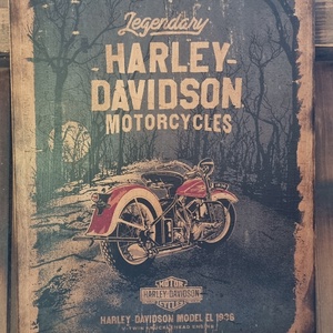 Harley Davidson fakép, Otthon & Életmód, Dekoráció, Dísztárgy, Decoupage, transzfer és szalvétatechnika, MESKA