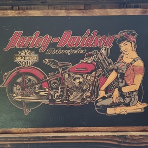 Harley Davidson fakép, Otthon & Életmód, Dekoráció, Dísztárgy, Decoupage, transzfer és szalvétatechnika, MESKA