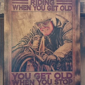 Harley Davidson fakép, Otthon & Életmód, Dekoráció, Dísztárgy, Decoupage, transzfer és szalvétatechnika, MESKA