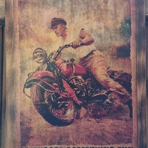 Harley Davidson fakép, Otthon & Életmód, Dekoráció, Dísztárgy, Decoupage, transzfer és szalvétatechnika, MESKA