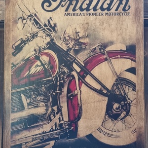 Harley Davidson fakép, Otthon & Életmód, Dekoráció, Dísztárgy, Decoupage, transzfer és szalvétatechnika, MESKA