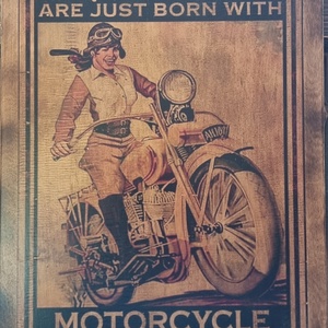 Harley Davidson fakép, Otthon & Életmód, Dekoráció, Dísztárgy, Decoupage, transzfer és szalvétatechnika, MESKA